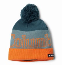 Columbia Unisex Polar Powder™ II Beanie Hat Night Wave Metal Bright Orange